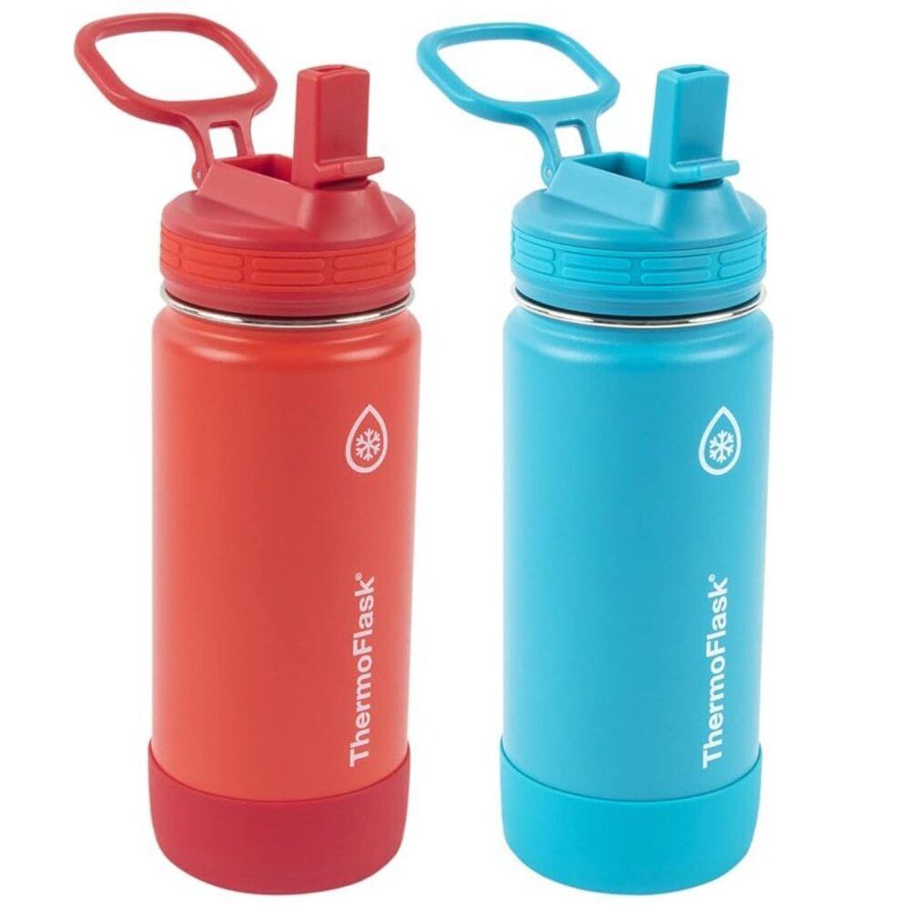 ThermoFlask 16oz Double Wall Vacuum Insulated Stainless Steel 2-Pack Waterbottle - Picture 5 of 5